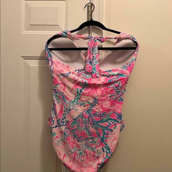 LIlLY PULITZER Lanai one piece Light Pascha Pink Swimsuit Size 12 - Picture 5 of 5